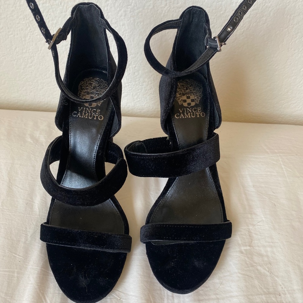 Vince Camuto - Black Velvet Heels - 8